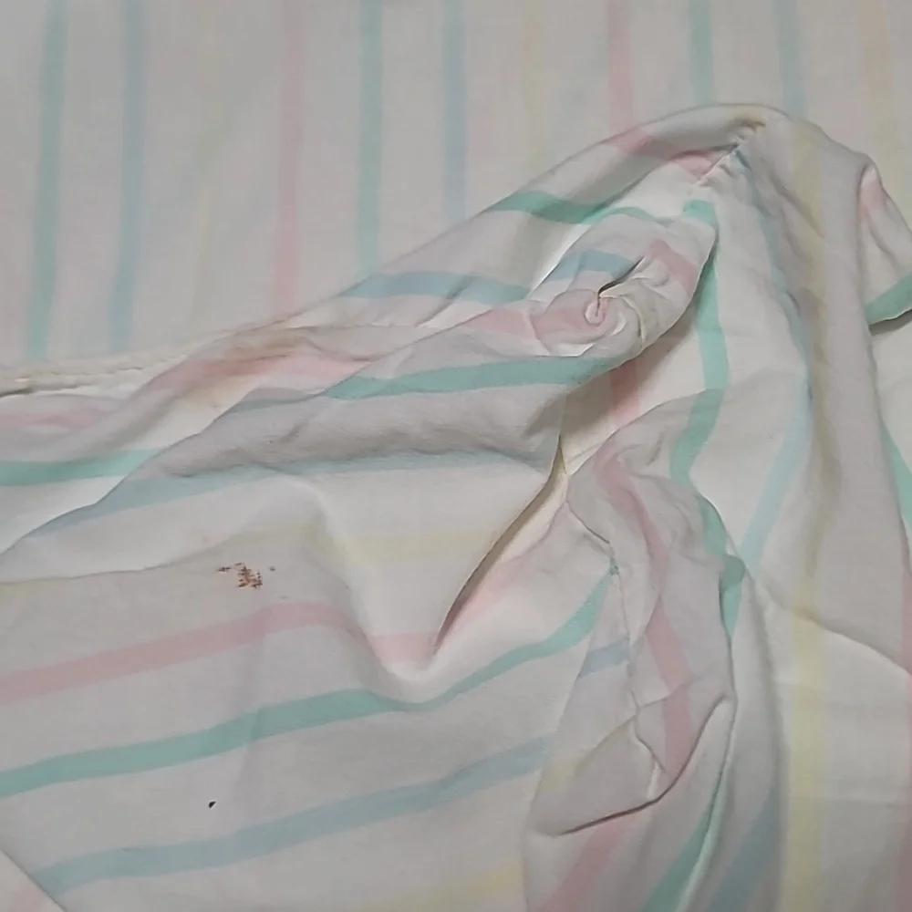 Vintage Pastel Striped Baby Crib Sheet - Pocket Design w/o Elastic‎